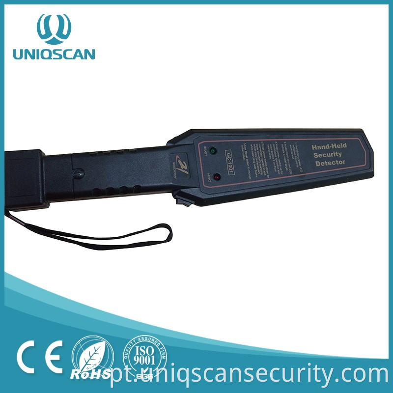 Scanner de varinha altamente sensível GC-1001 Detector de metal portátil com bateria